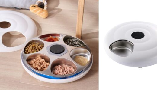 ウェットフードの鮮度をキープ！コードレスで約6カ月稼働する6食自動給餌器がすごい！早朝の「ごはん要求」対策にも◎。