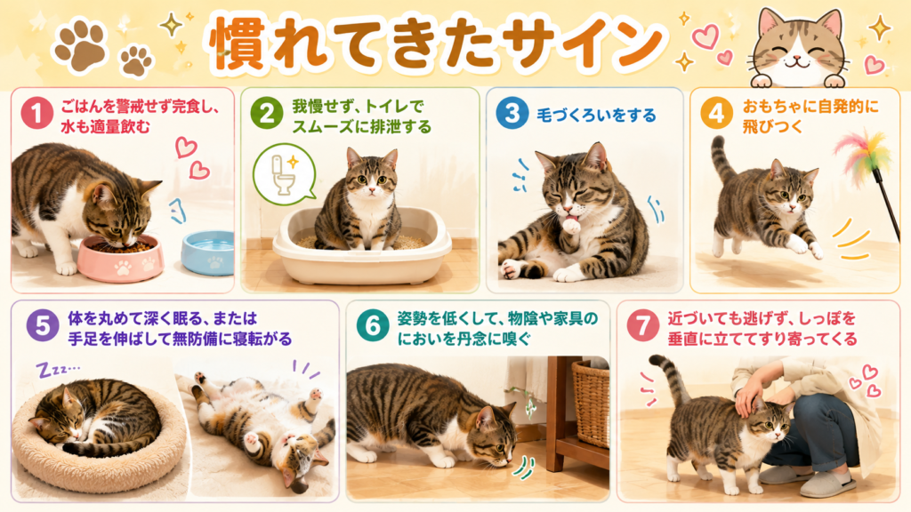 猫が家に慣れてきたサイン