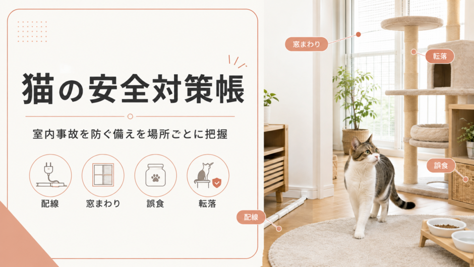 猫の脱走・室内事故を防ぐ部屋づくり
